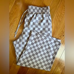 Albion Fit Audrey Wide Leg Checkered Pants